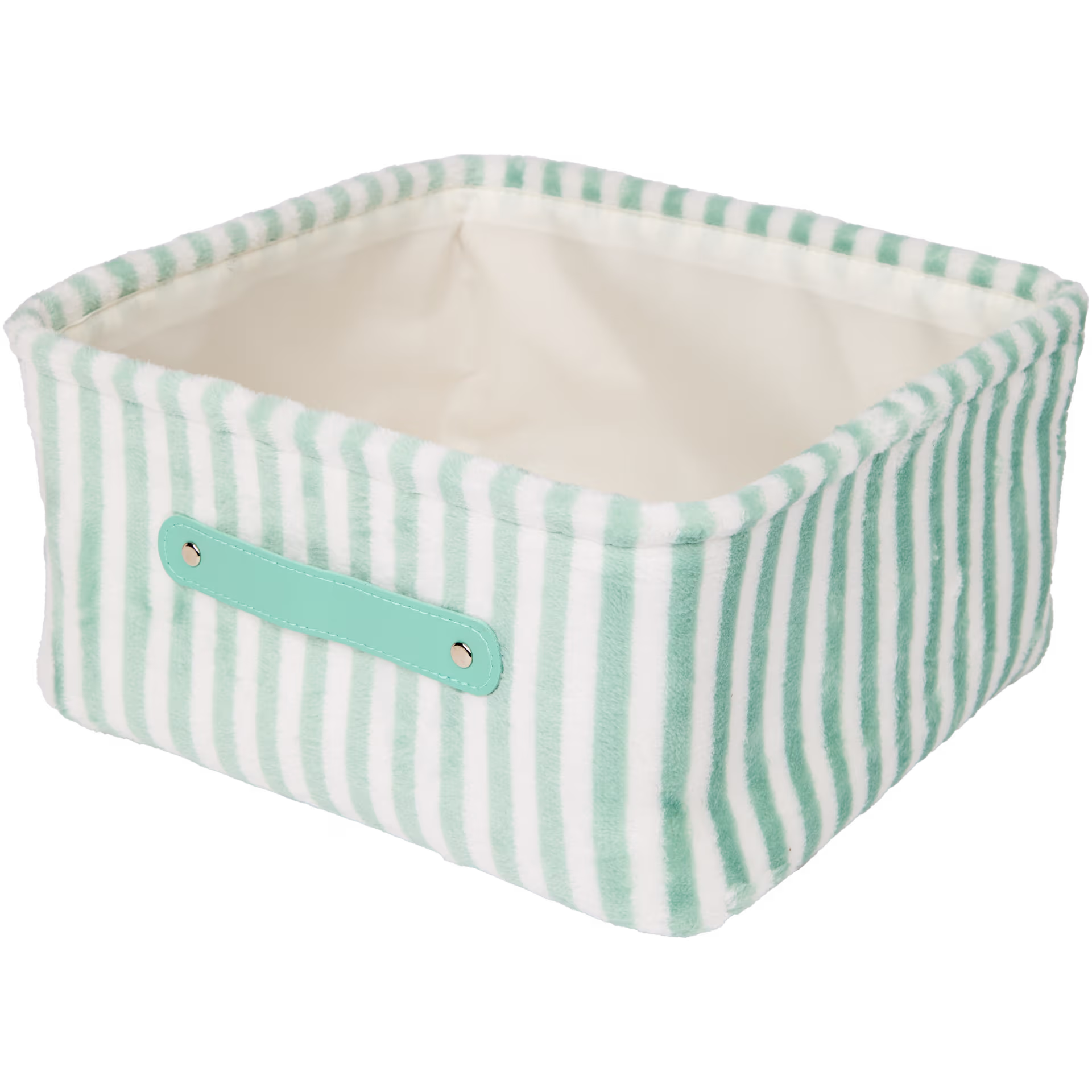 Panier de rangement en teddy 31x29x15 cm _0