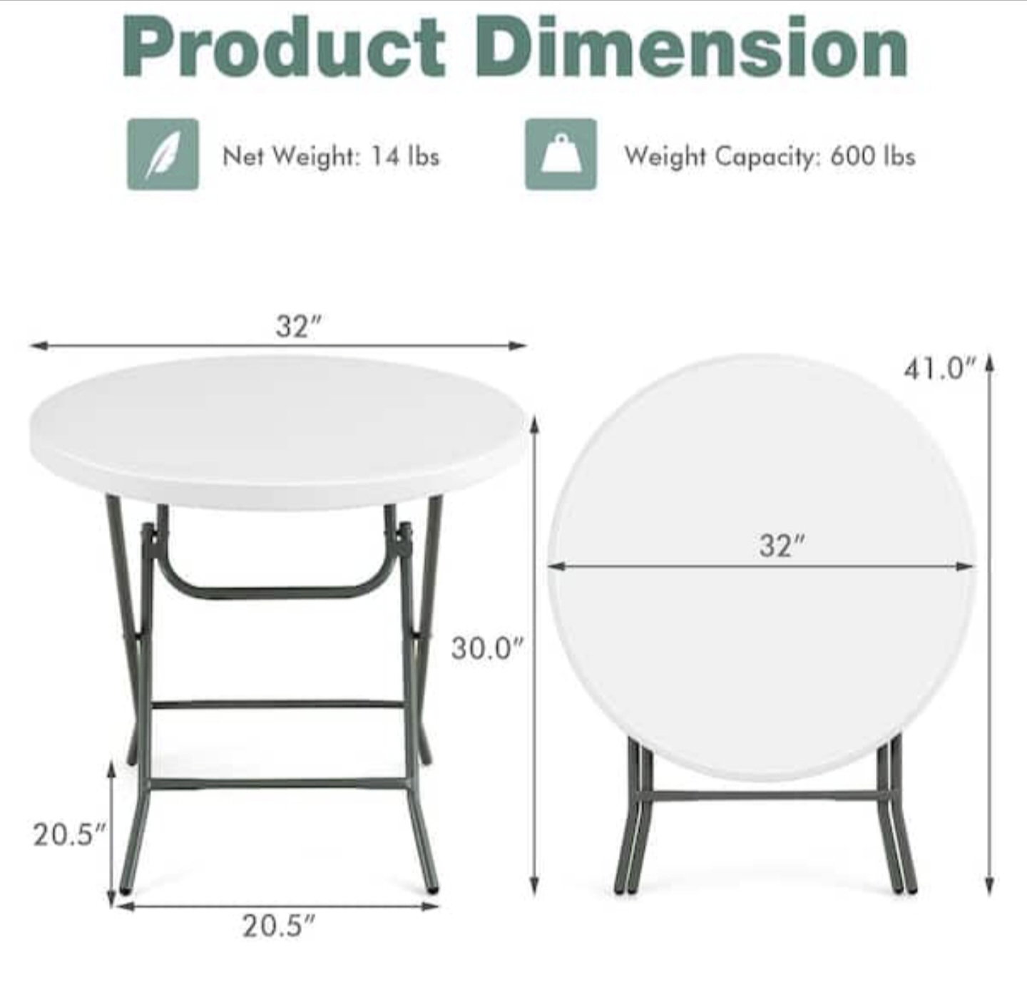 ROUND Plastic Folding Table_3