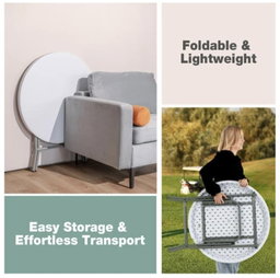 ROUND Plastic Folding Table