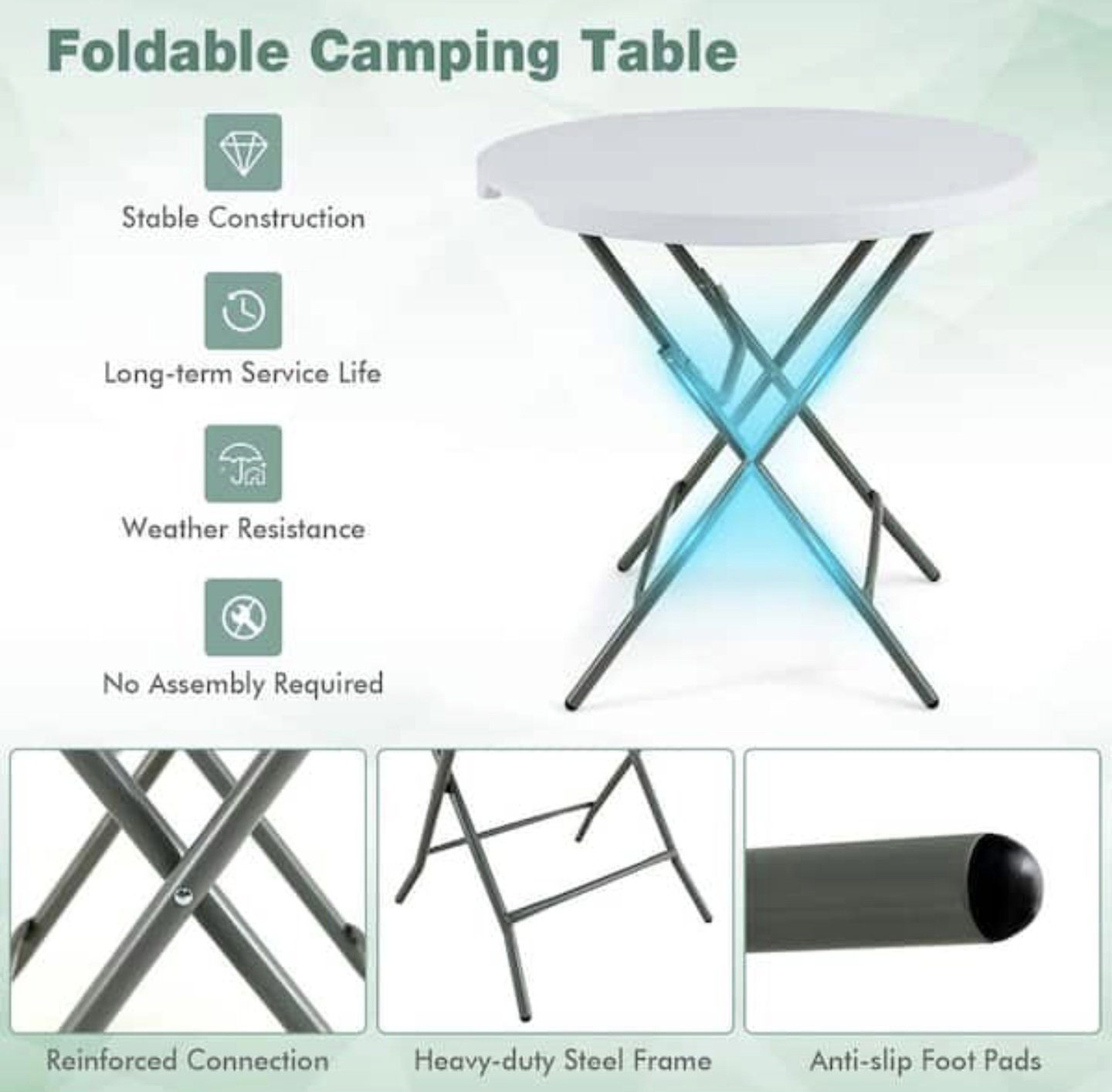 ROUND Plastic Folding Table_5