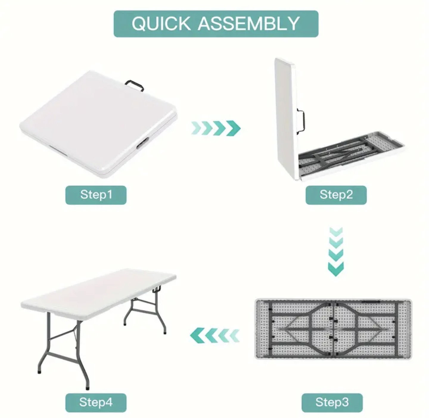 Newstorm 6ft Foldable Rectangular Table_11