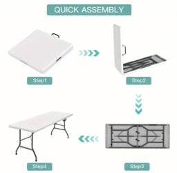Newstorm 6ft Foldable Rectangular Table