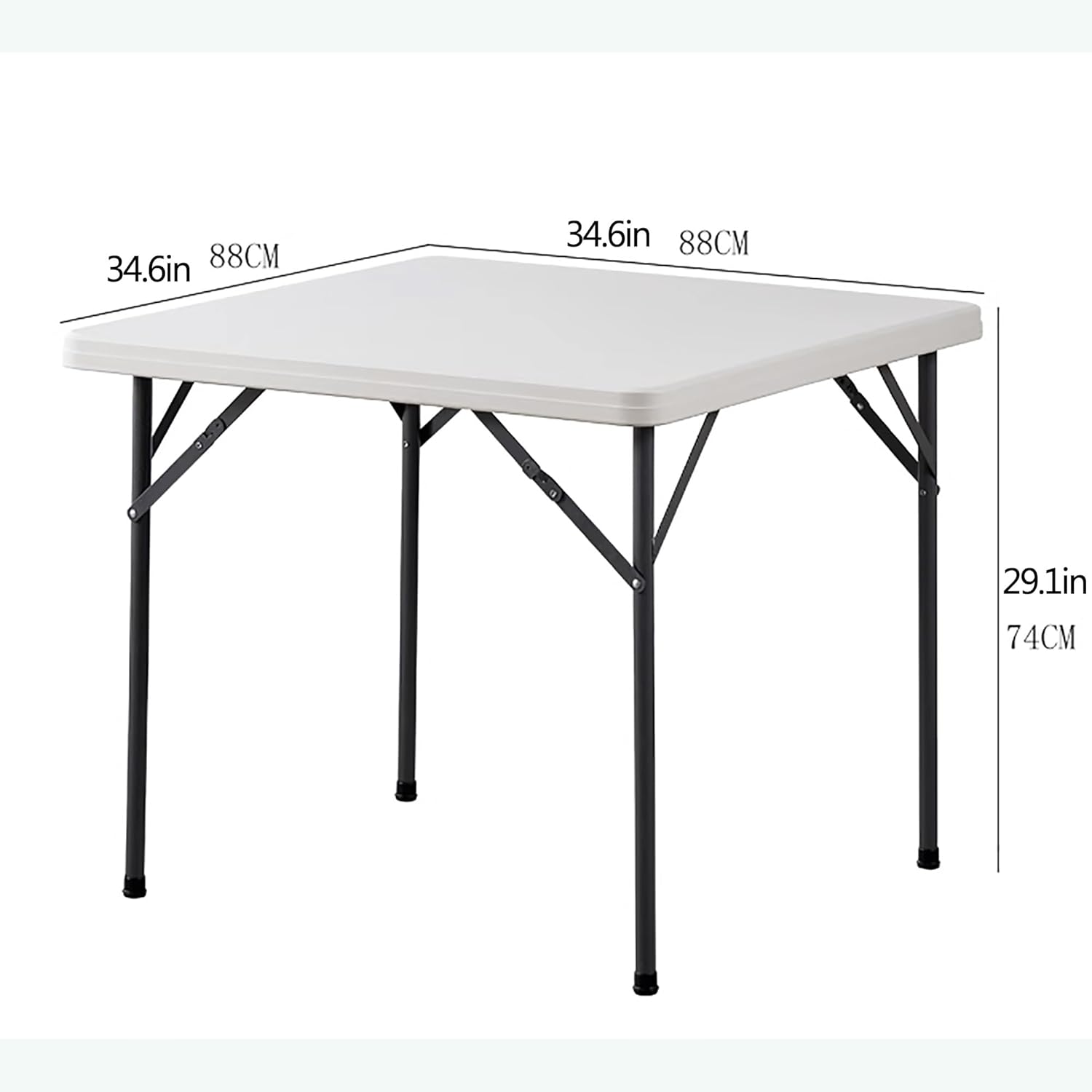 Table For Party Desk Folding Table Outdoor Table Folding Square Table, Portable Home Outdoor Dining Table, High-strength Thickened Folding Table, Waterproof, Anti-stain, Anti-shock _2