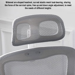 Mesh Computer Chair, Ergonomic Office Chair, Home Office Desk Chair, High Back Swivel Task Chair with Lumbar Support, Adjustable Height, Armrest & Headrest, Black (Black)