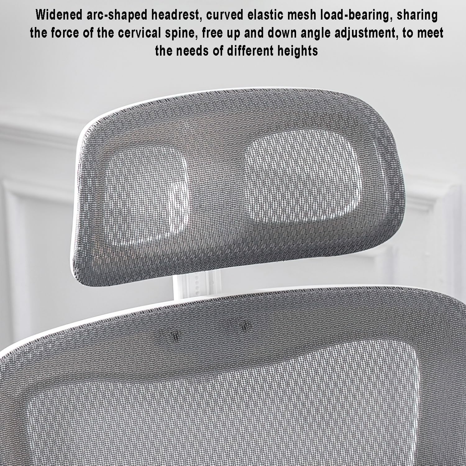 Mesh Computer Chair, Ergonomic Office Chair, Home Office Desk Chair, High Back Swivel Task Chair with Lumbar Support, Adjustable Height, Armrest & Headrest, Black (Black)_6