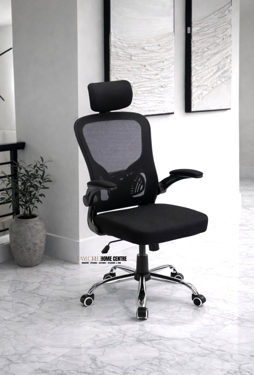 ALFORDSON Mesh Office Chair Executive Fabric Tilt Black