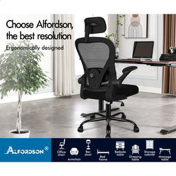 ALFORDSON Mesh Office Chair Executive Fabric Tilt Black