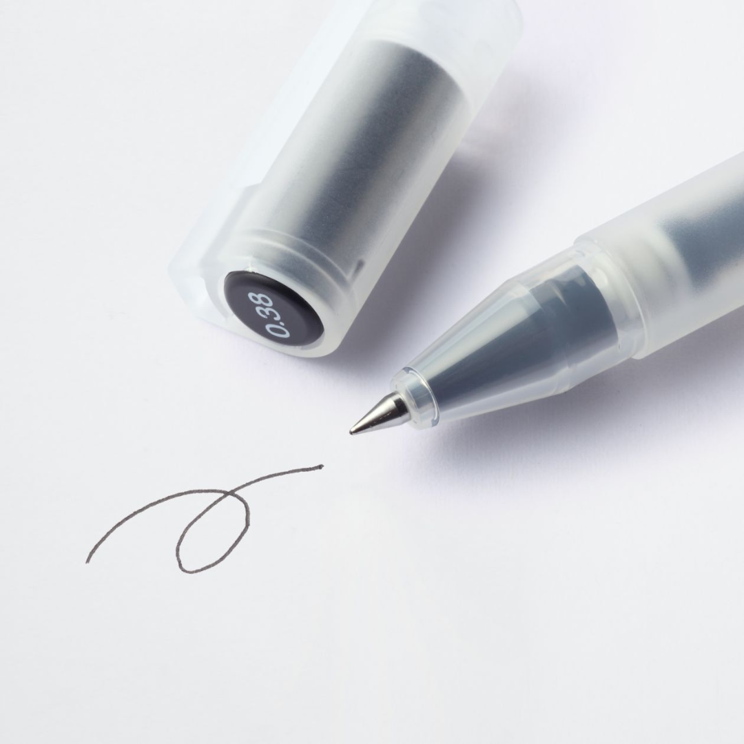 MUJI Smooth Gel Ink Ballpoint Pen Cap Type 0.5mm _1
