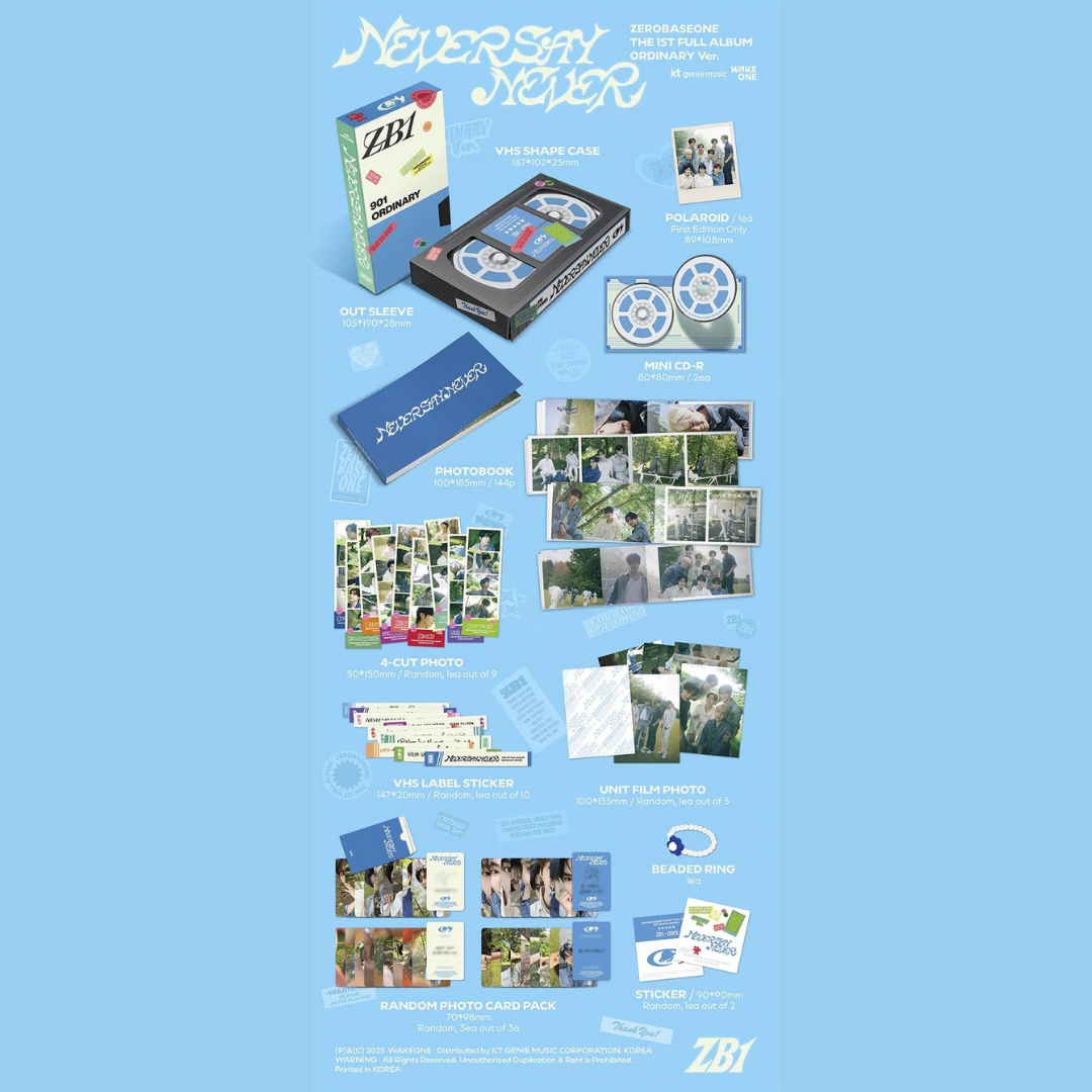 ZEROBASEONE 1st Full Album [NEVER SAY NEVER] ORDINARY Ver._1