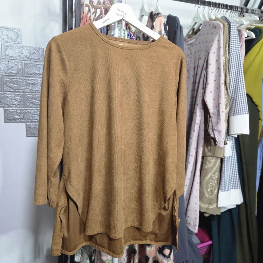 PL Curdoroy Brown Top