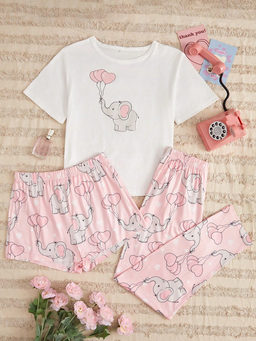 Cute Elephant Sleepwear Set - Bundle Pack