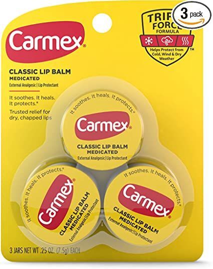 Carmex Classic Lip Balm Medicated – Baume à lèvres réparateur (Lot de 3)_0