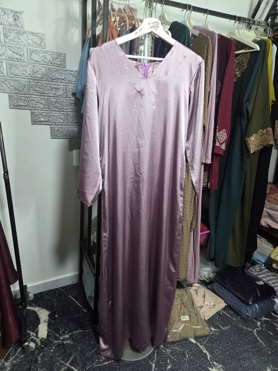 BN Matte Satin Dusty Purple Dress, PTP 55_0