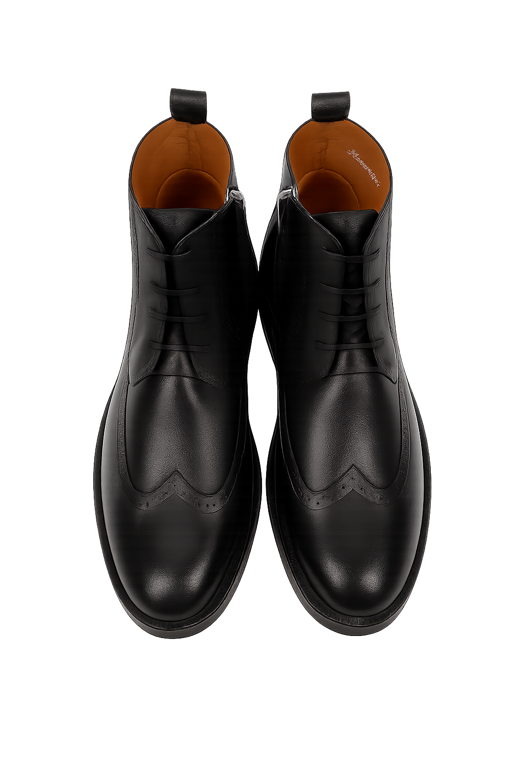 Black brogue boots_0