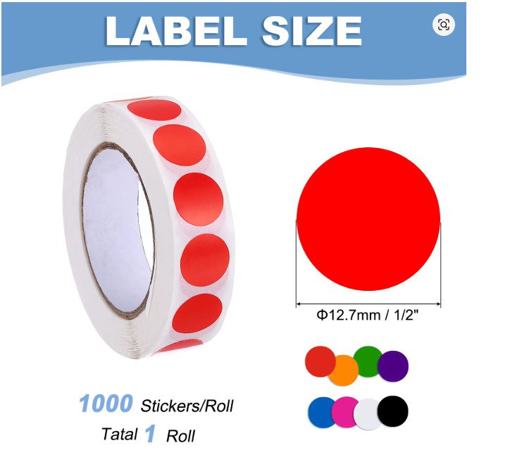 Sticker de puntos de colores. _2