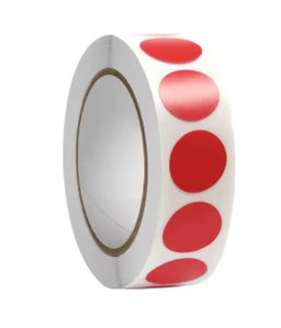 Sticker de puntos de colores. 