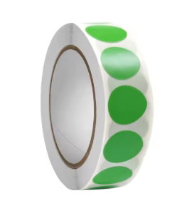 Sticker de puntos de colores. 