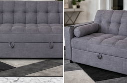 3 seater Sofa, With Pull Out Bed And Cup Holder