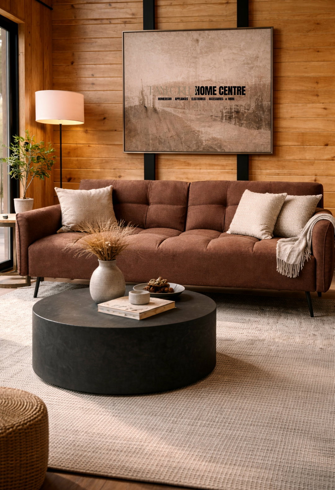 Huck Sofa Bed Light Grey, Dark Grey and Brown