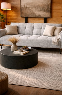 Huck Sofa Bed Light Grey, Dark Grey and Brown