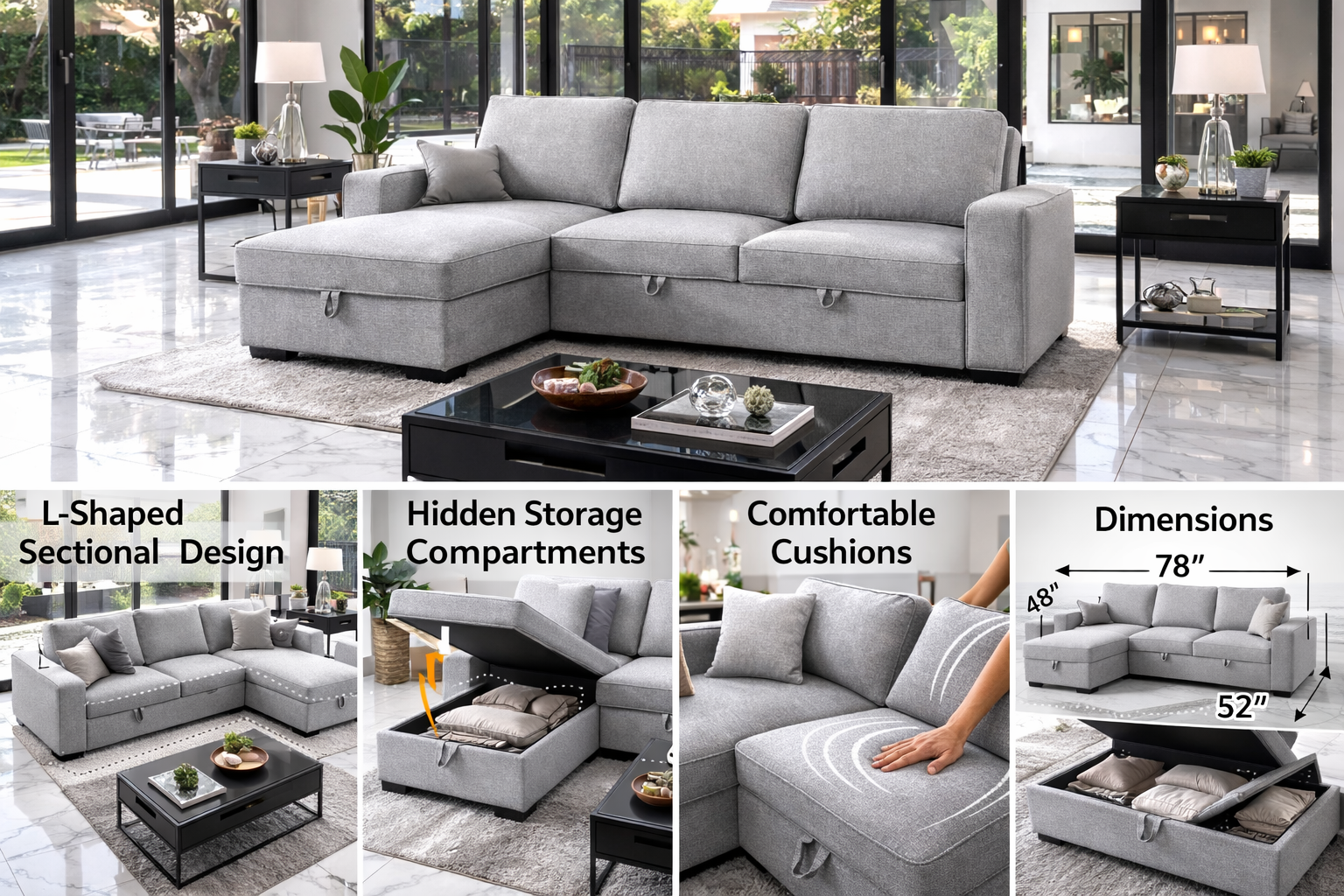 Nilkamal Shirley Lounger 2 Seater Fabric Upholstered Sofa in Choco Brown Color and Light Grey_2