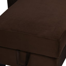 Nilkamal Shirley Lounger 2 Seater Fabric Upholstered Sofa in Choco Brown Color and Light Grey