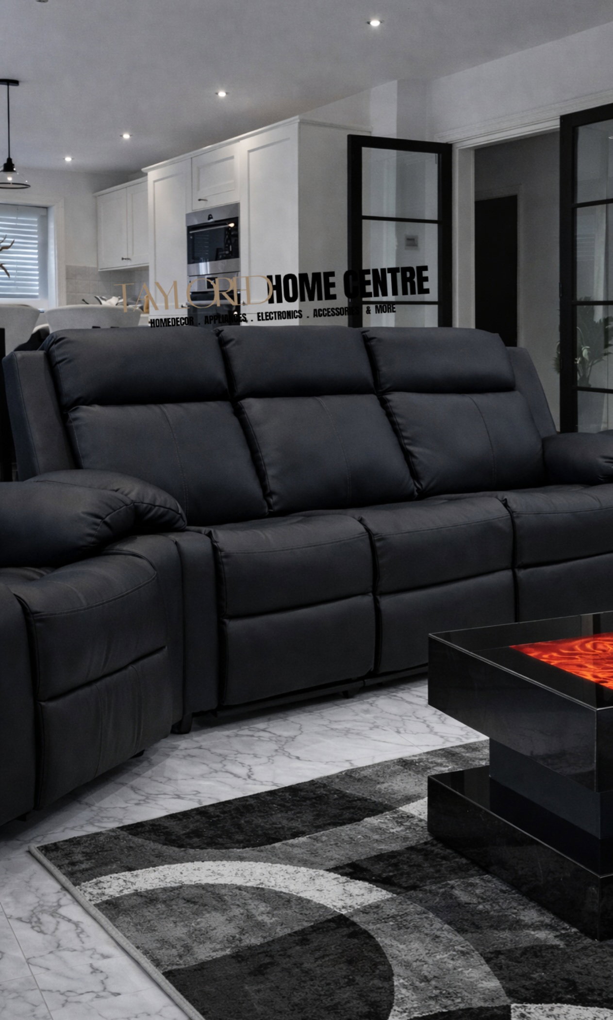  Katie Black Recliner Sofa Set_3