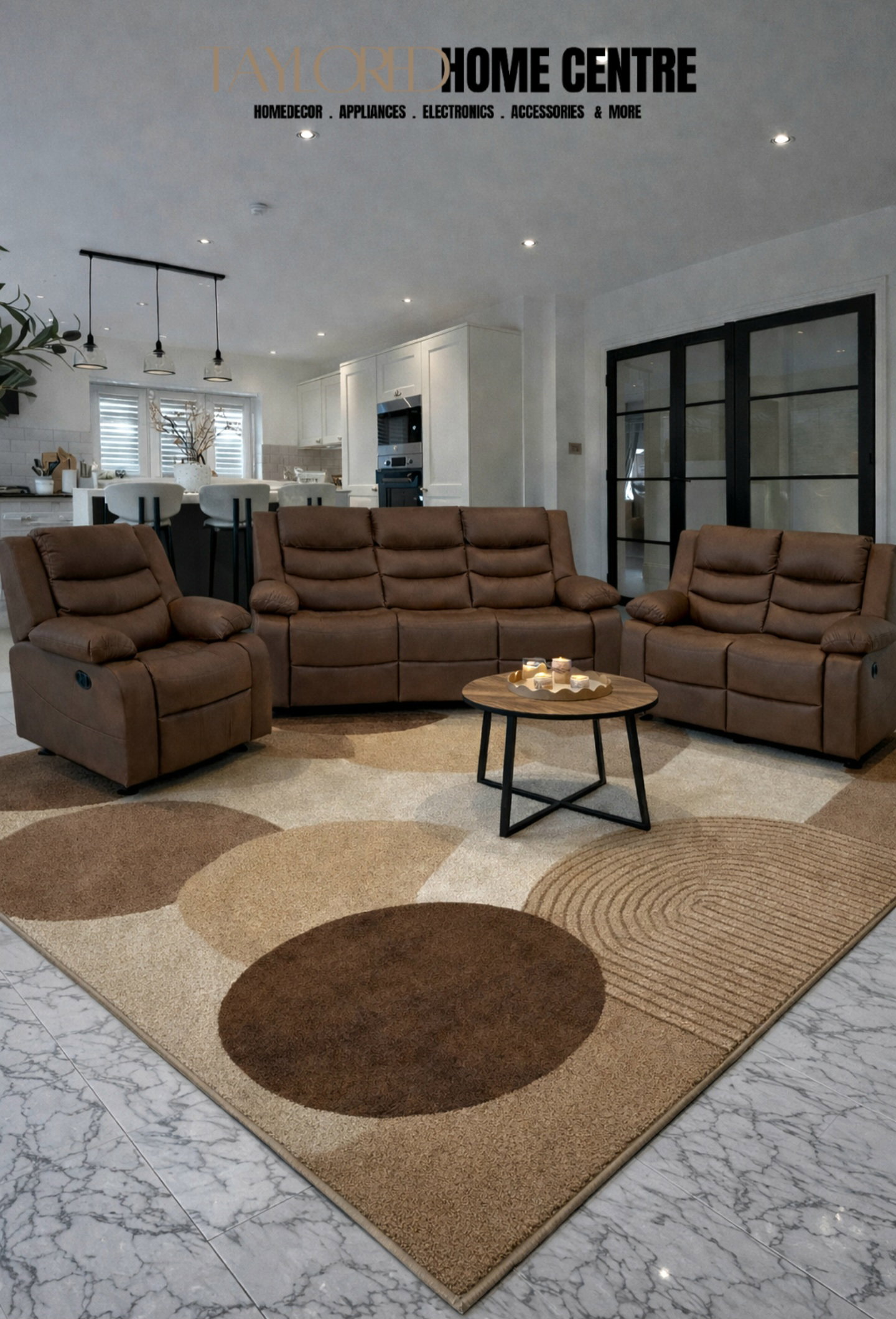  Katie Black Recliner Sofa Set_5
