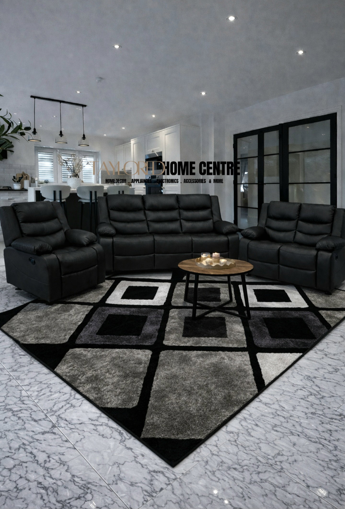  Katie Black Recliner Sofa Set_7