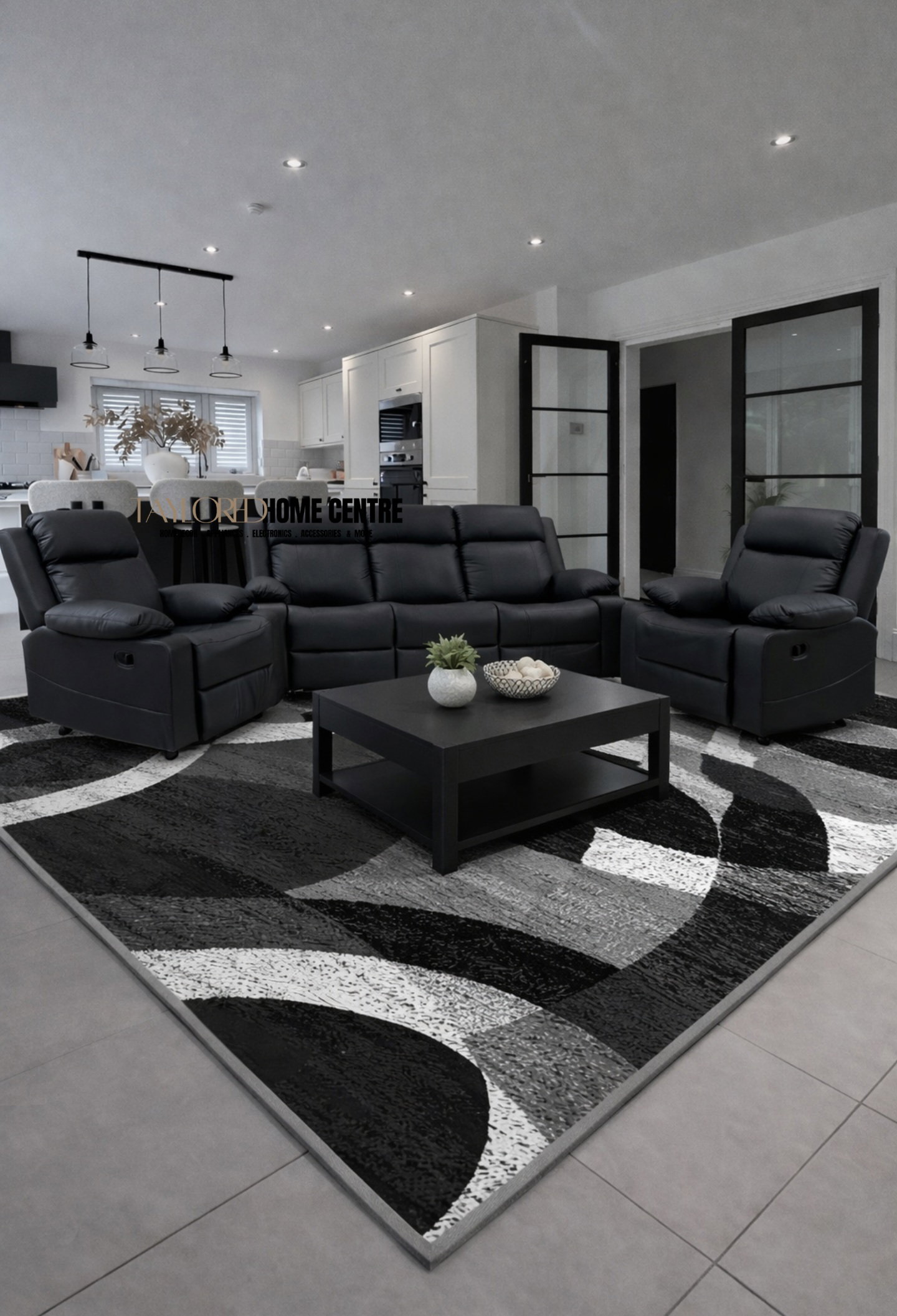  Katie Black Recliner Sofa Set_4