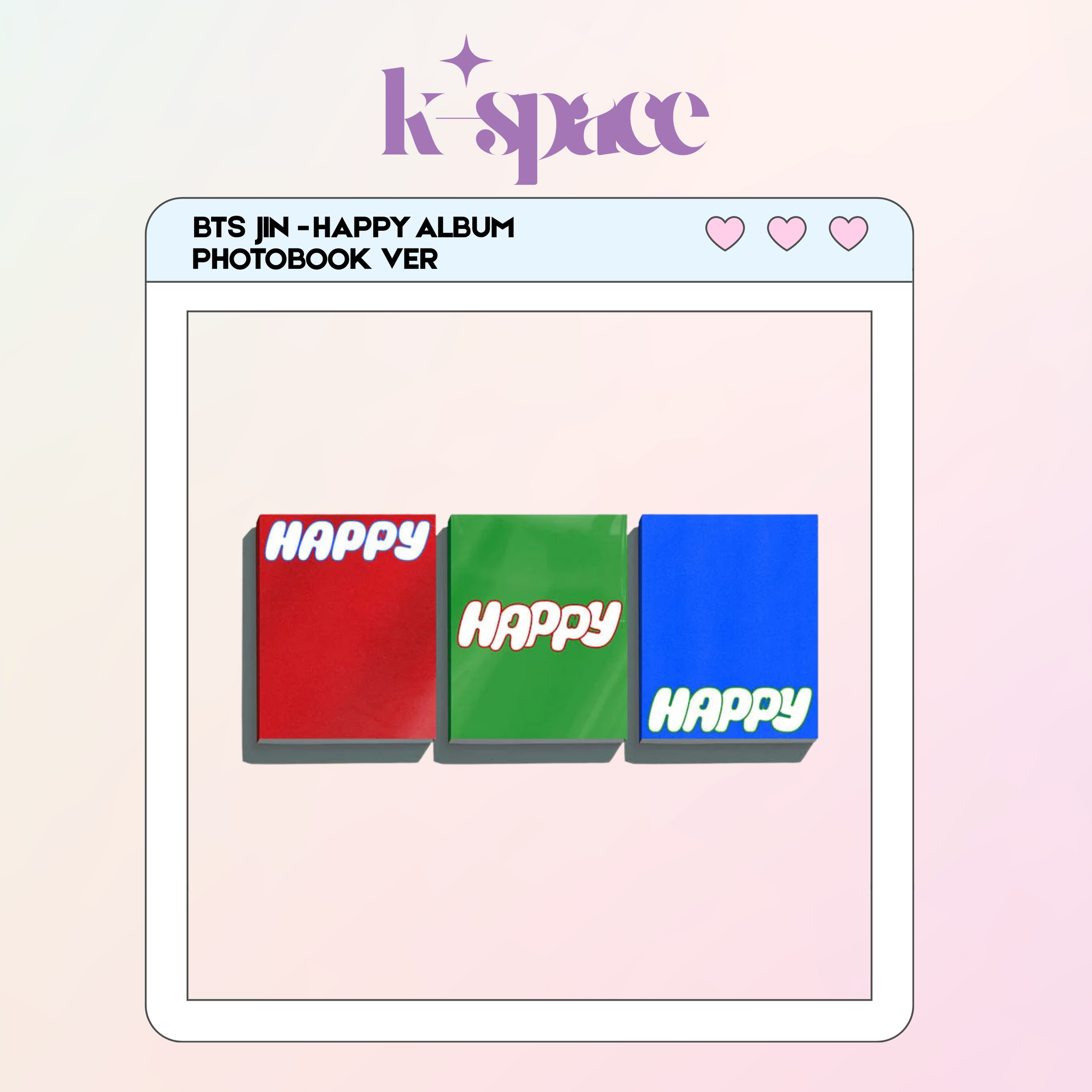 BTS JIN - HAPPY ALBUM  PHOTOBOOK VER_0