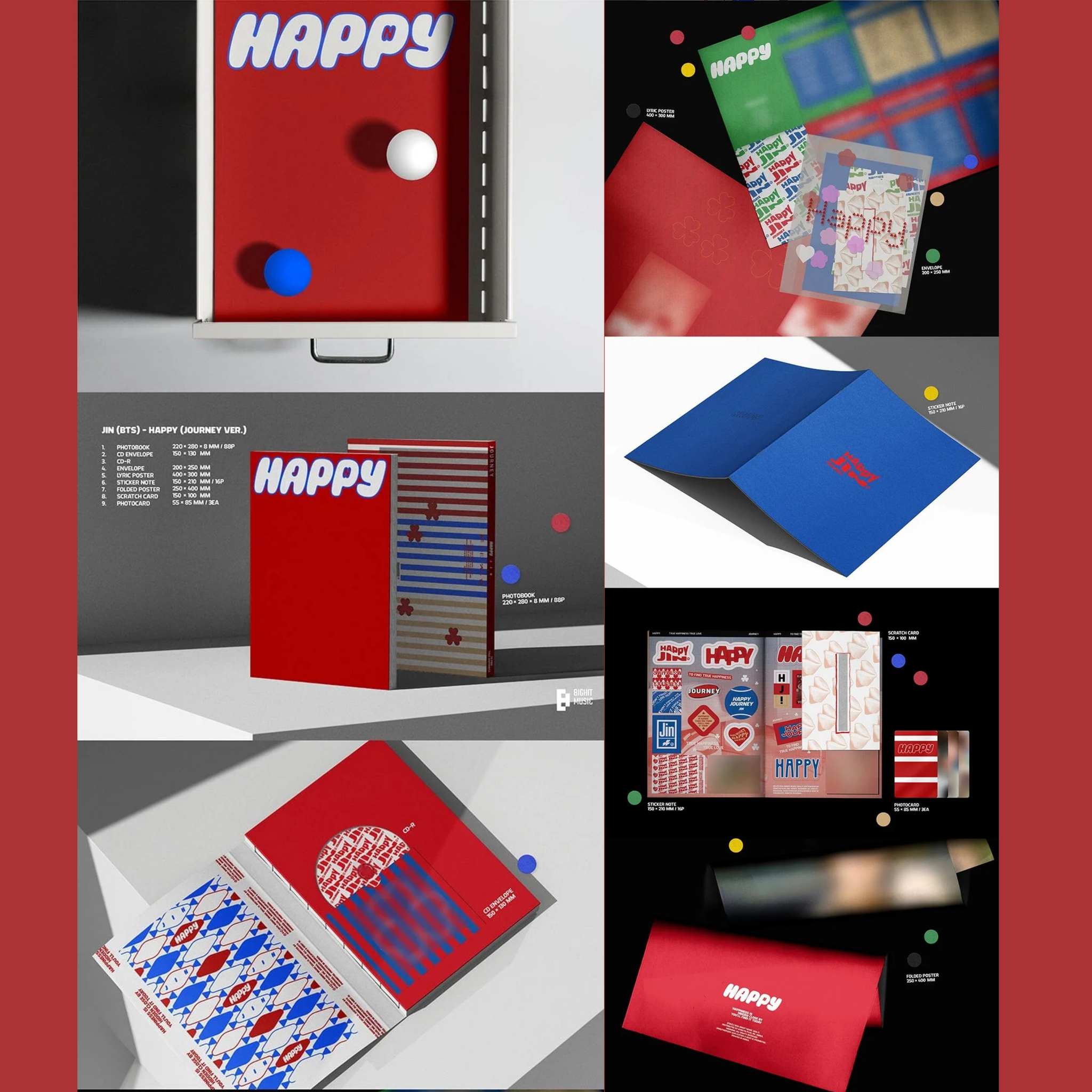 BTS JIN - HAPPY ALBUM  PHOTOBOOK VER_1