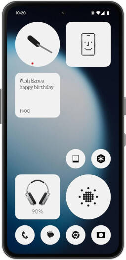 Nothing Phone (3a) Lite Mobile Phone, 6.77" 120Hz AMOLED Display, MediaTek Dimensity 7300 Pro 5G, 8GB RAM, 128GB ROM, Mali-G615 MC2 GPU, 5000mAh Battery, White