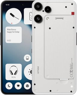 Nothing Phone (3a) Lite Mobile Phone, 6.77" 120Hz AMOLED Display, MediaTek Dimensity 7300 Pro 5G, 8GB RAM, 128GB ROM, Mali-G615 MC2 GPU, 5000mAh Battery, White