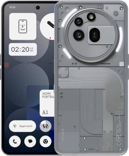 Nothing Phone (3a) Pro 5G Mobile Phone, 6.77" Full HD+ Flexible AMOLED Display, Snapdragon 7s Gen 3, 12GB RAM, 256GB ROM, Adreno 710 GPU, Nothing OS 3.1,