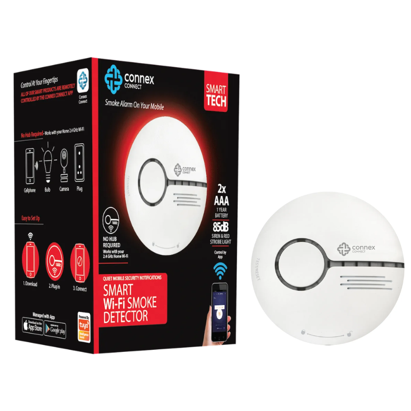 Smart Wi-Fi Smoke Detector Alarm