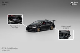 MICRO TURBO MODEL 1/64 CUSTOM FD2 JS RACING - METALLIC BLACK
