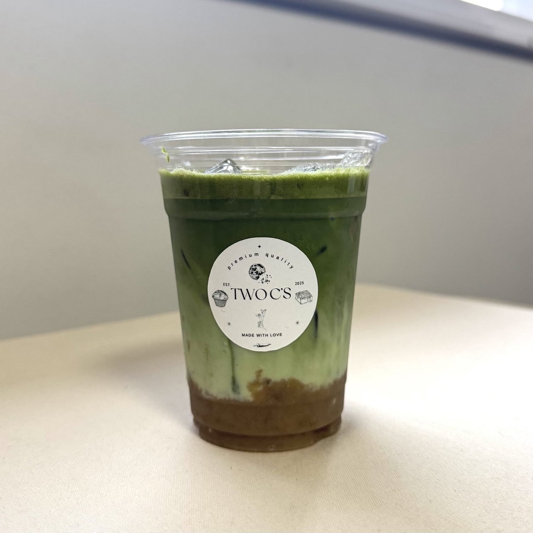 banana bread matcha latte