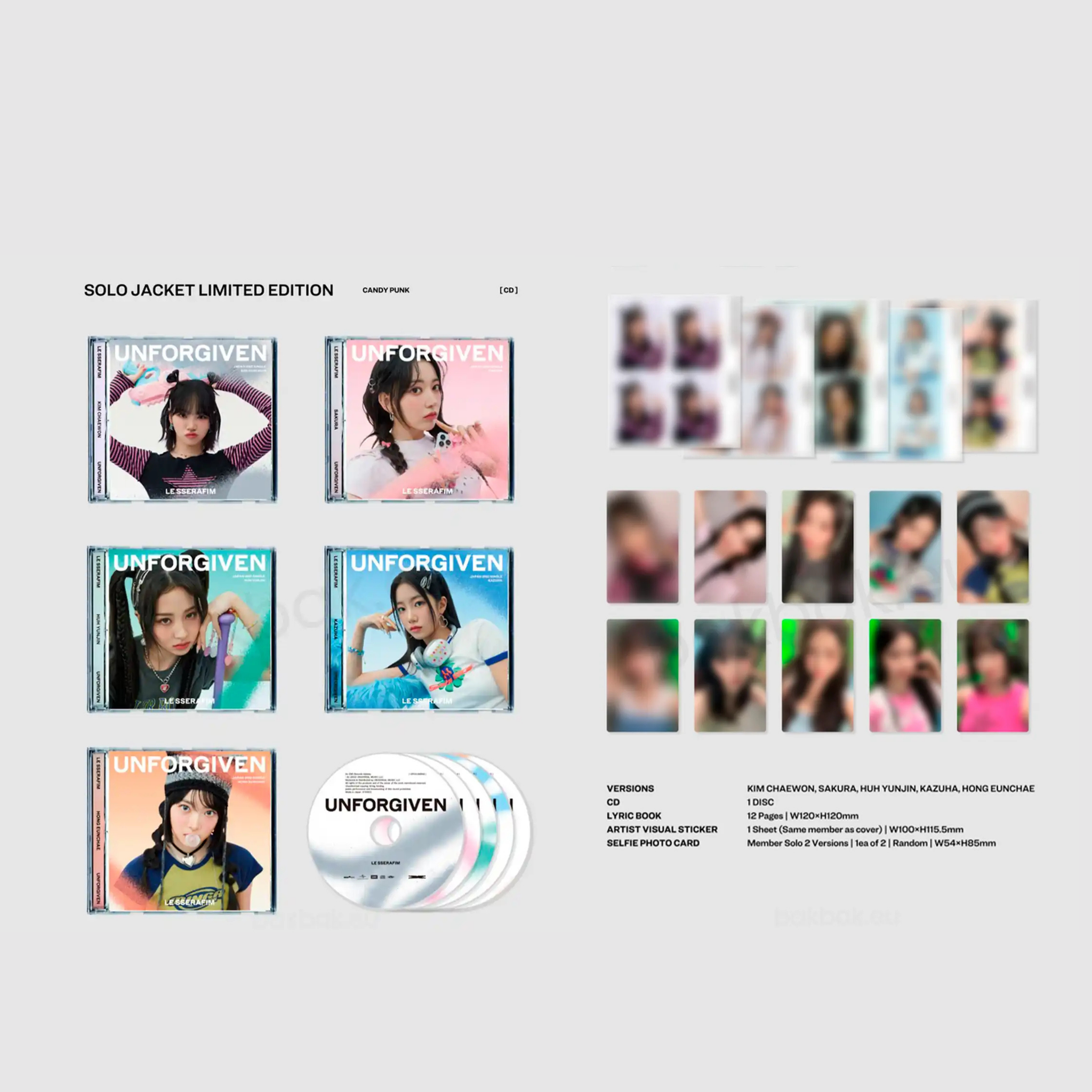 LE SSERAFIM - Japan 2nd Single  ’UNFORGIVEN’ (Limited Member Edition ver.)_1
