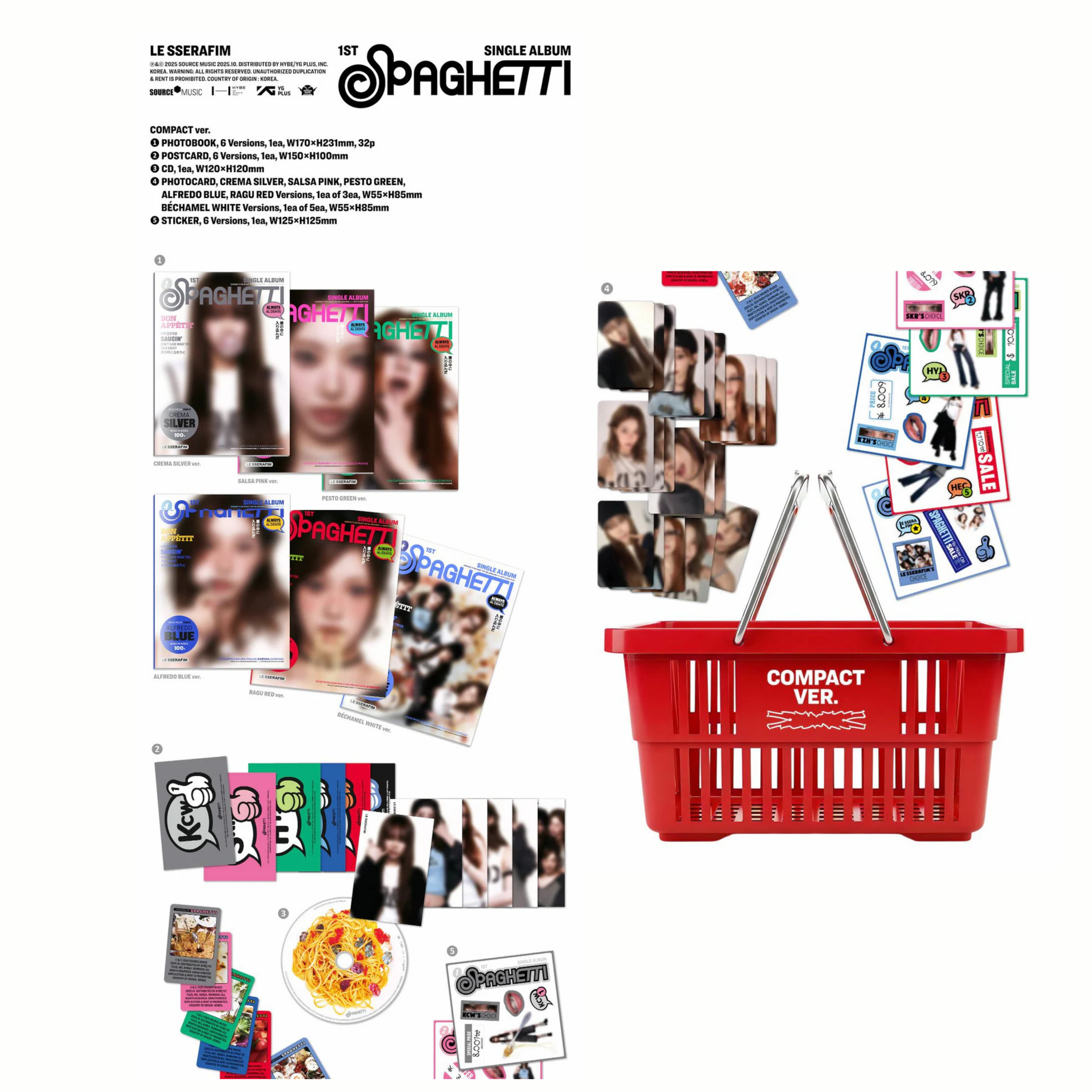 LE SSERAFIM - 1st Single Album  ’SPAGHETTI’ (Compact ver.)_1