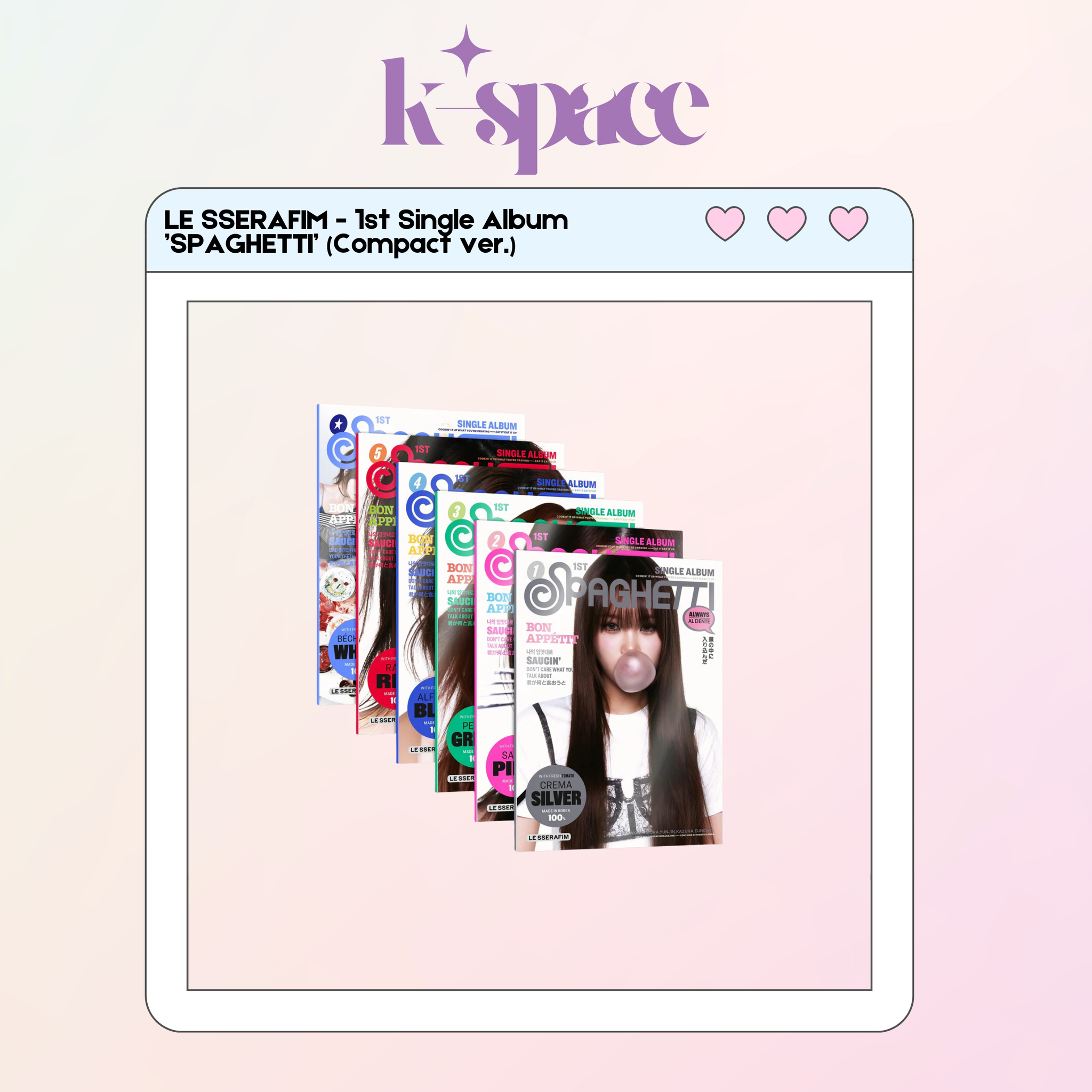 LE SSERAFIM - 1st Single Album  ’SPAGHETTI’ (Compact ver.)_0
