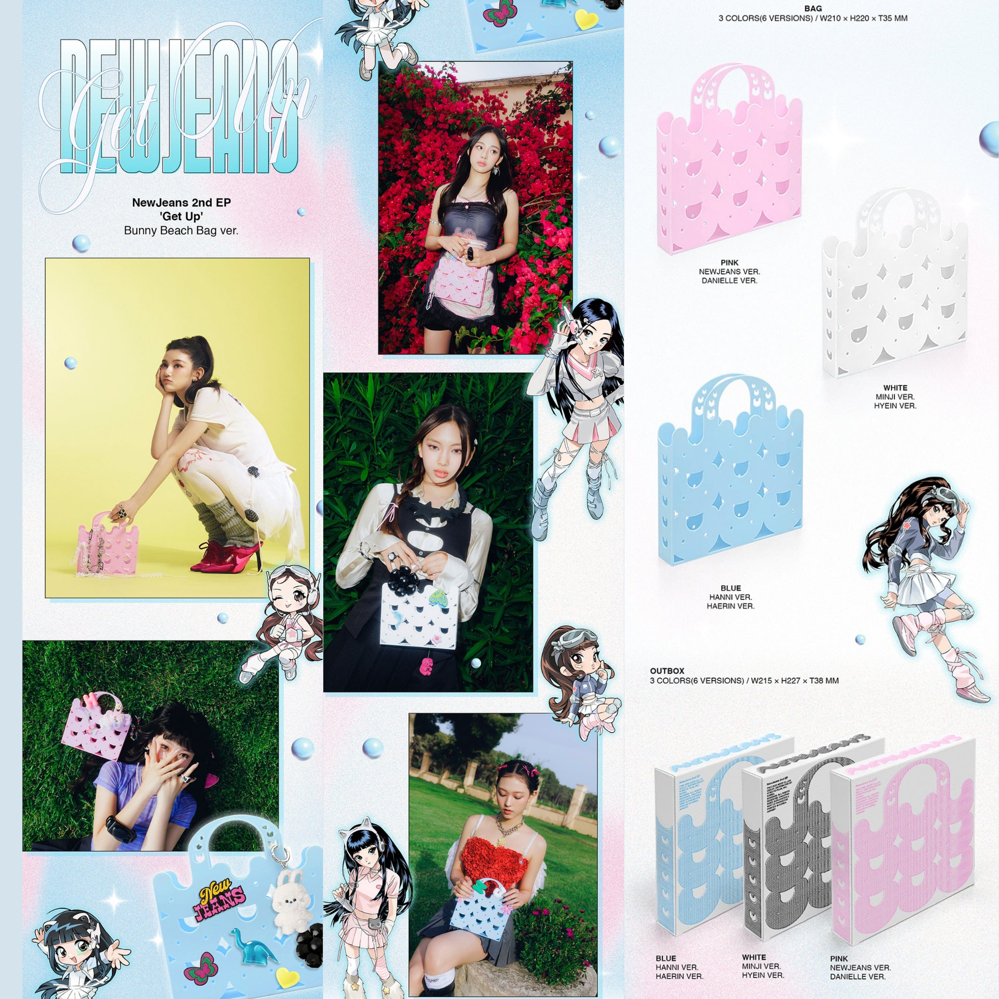 NewJeans - Get Up 2nd EP Album Bunny Beach Bag ver_1