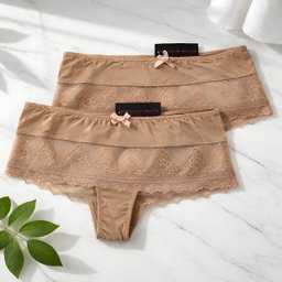 Beige lace panty 