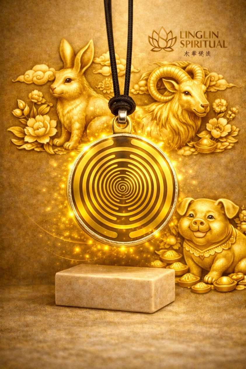 🐇🐐🐖 Perfect Harmony Pendant (Rabbit · Goat · Pig) / 圆满能量盘（兔 · 羊 · 猪）_0
