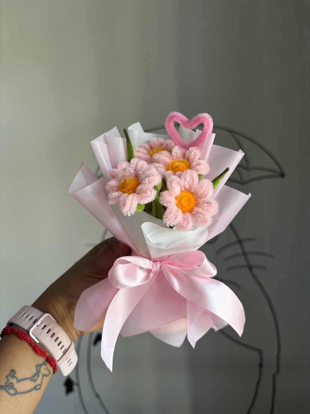 Pink mini standing bouquet
