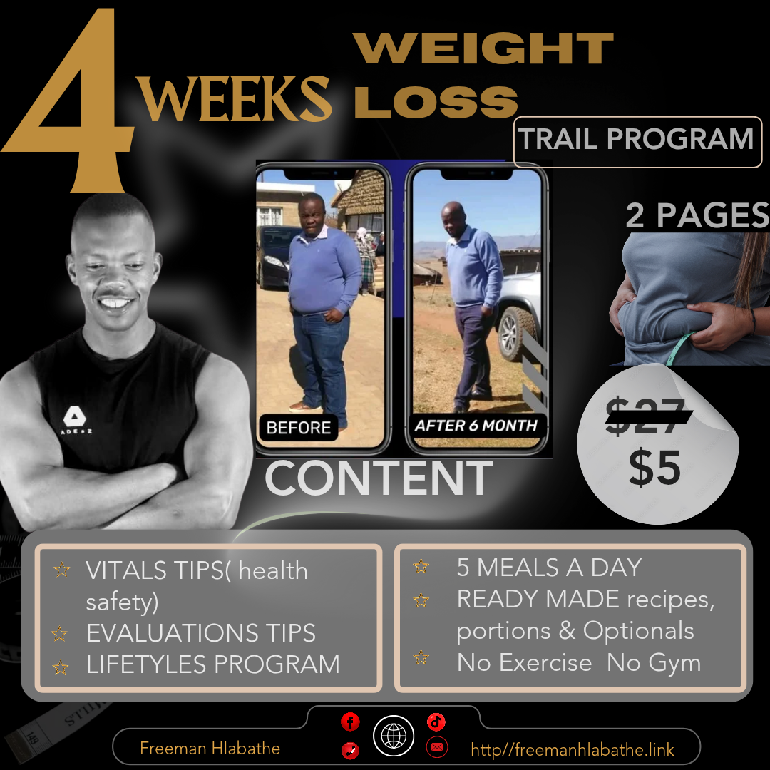 4 WEEKS DISCOUNTEd WEIGHT LOSS 