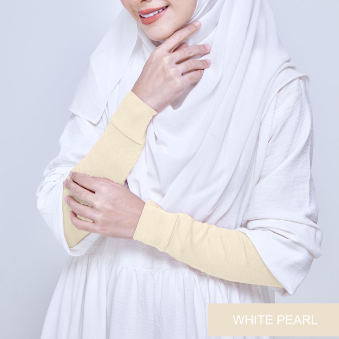 NEW HANDSOCK MUSLIMAH EXCLUSIVE - WHITE PEARL_0