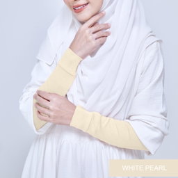 NEW HANDSOCK MUSLIMAH EXCLUSIVE - WHITE PEARL