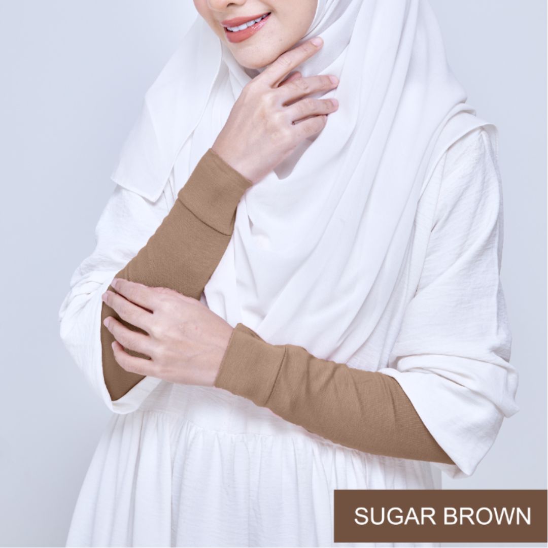 NEW HANDSOCK MUSLIMAH EXCLUSIVE - SUGAR BROWN_0