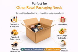 TAKEAWAY CARTONS - 8” x 8 x 4”  - ( 2 Liters round)
